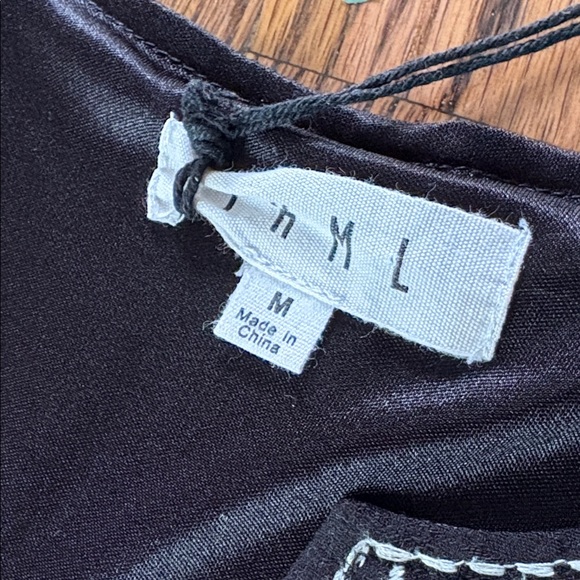 THML sz M black dress with colorful embroidery - Picture 5 of 7